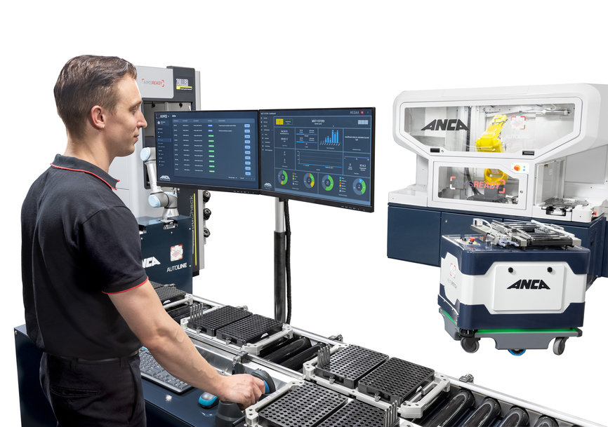 La demostración de fabricación integrada AIMS de ANCA muestra la automatización inteligente para la conectividad de toda la fábrica